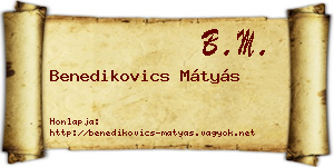 Benedikovics Mátyás névjegykártya